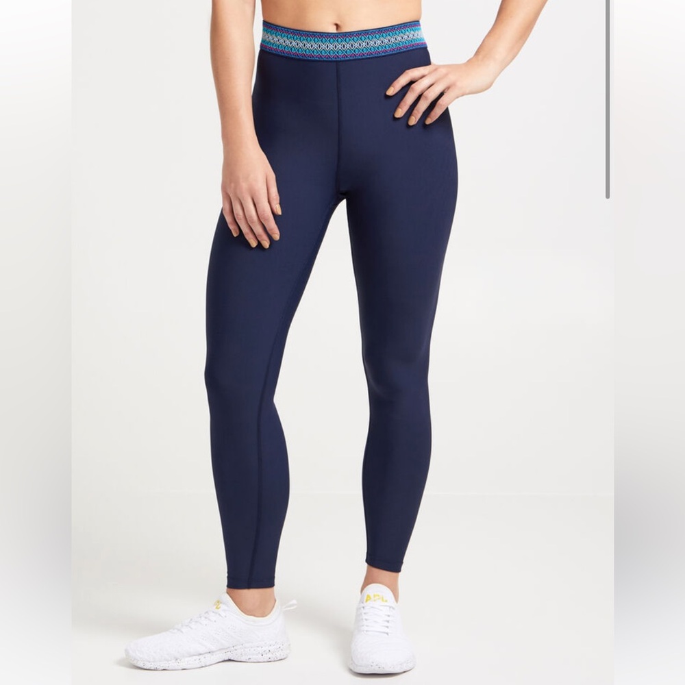 Soul by Soulcycle Blue Festival Leggings Size Small NWT